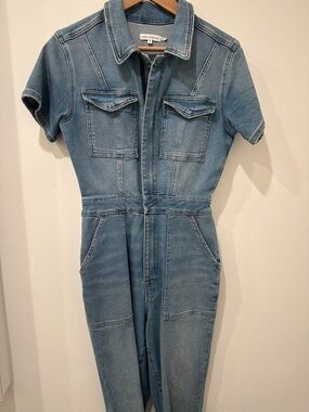 Good American Light Blue Denim Jumpsuit